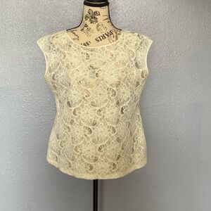 Eddie Bauer white lace shirt